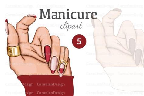 Nail Art Clipart Manicure Hands Nails Graphic By Caraulandesign