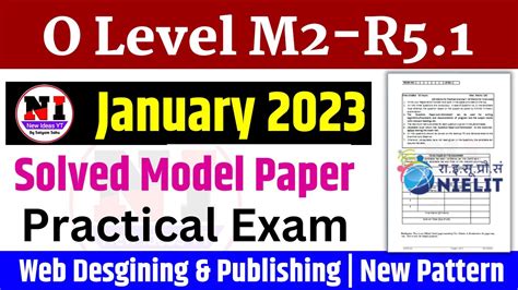 O Level Practical 2023 M2 R5 Practical Model Paper Web Designing Practical Question Paper