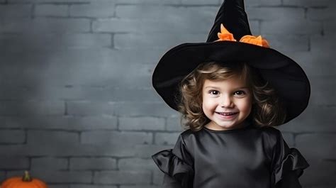 Premium AI Image | Cute white child wearing Halloween costume