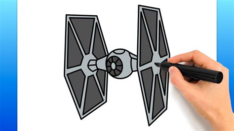 How To Draw A Tie Fighter Easy Drawing Tutorial YouTube