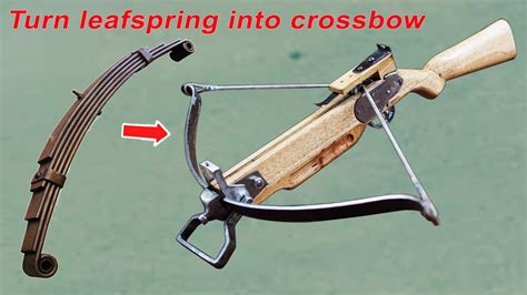 powerful mini crossbow   rusty leaf spring turn leaf spring