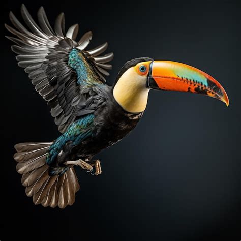 Premium AI Image | a flying toucan isolated