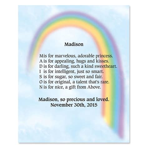 Rainbow Name Poem Print | Current Catalog