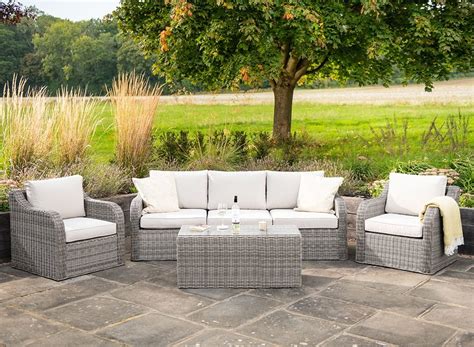 Buy Luxury Rattan 5 Seater Modular Garden Sofa Set W Coffee Table