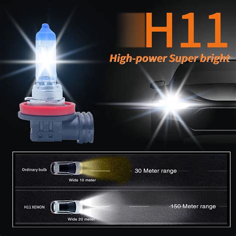 H11 HALOGEN LAMPEN XENON LOOK OPTIK FÜR VW TOURAN 1T1 BIRNEN SUPER