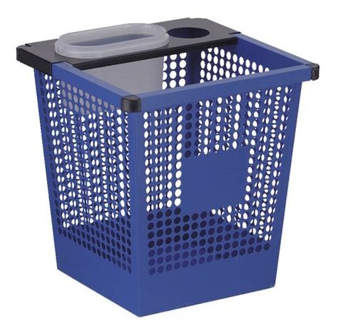 Square Semi Perforated Tapered Waste Paper Bin 27 Litres