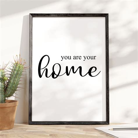 You Are Your Home Quote, Quotes Wall Art, Motivational Office Print,Inspirational Quote Print ...