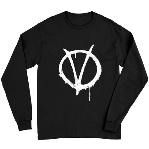 V For Vendetta Symbol Vintage - V For Vendetta - Long Sleeves