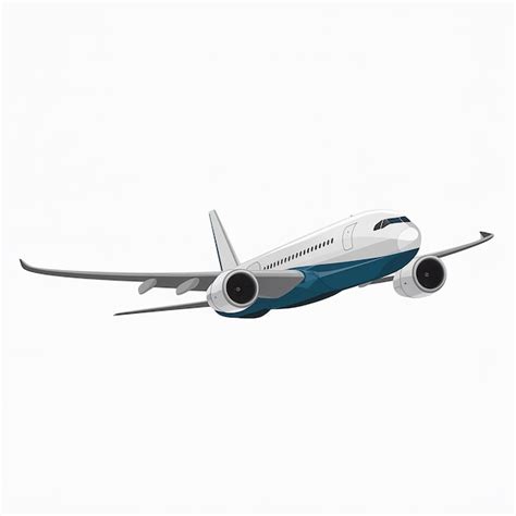 Premium Vector | A modern airplane in midflight