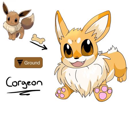 Eevee ground evolution in the Galar Region = Corgeon! Hes a ground type ...