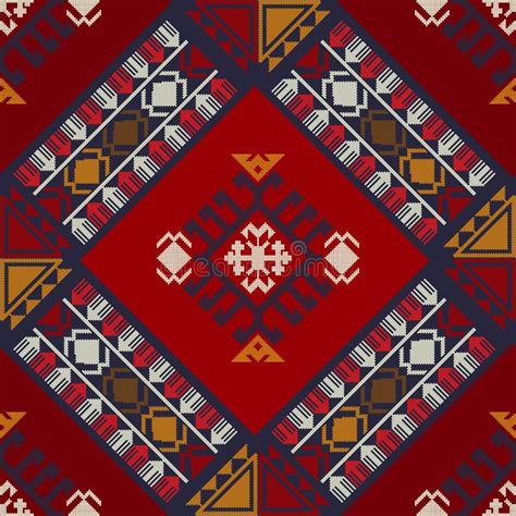 Kilim Pattern Stock Vector Illustration Of Mosaic