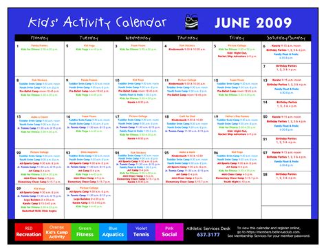 14 Blank Activity Calendar Template Images - Printable Blank Calendar ...