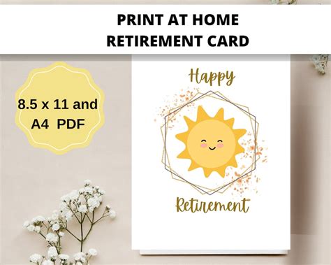 Happy Retirement Card Printable Download.print at Home or Office a ...