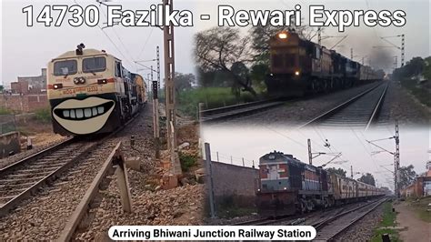 Fazilka Rewari Express Arriving Bhiwani Junction Railway