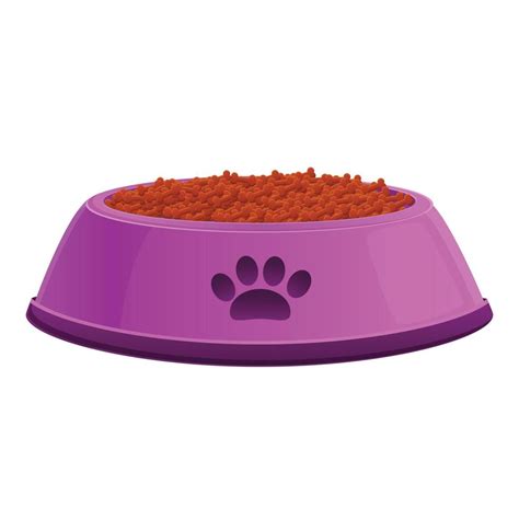 Full dog food bowl icon, cartoon style 14316647 Vector Art at Vecteezy