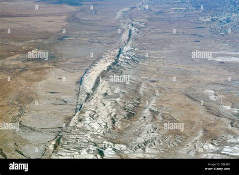 Aerial View Of The San Andreas Fault In The Carrizo Plain California