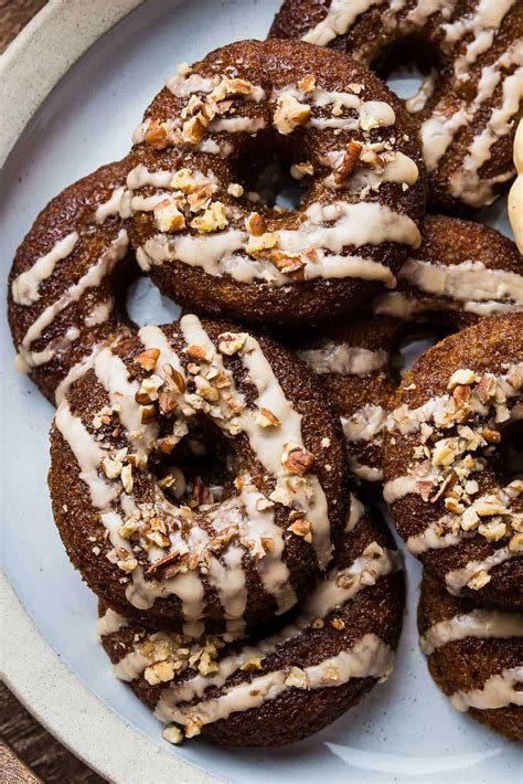 Baked Pumpkin Donuts With Almond Flour And Spiced Maple Glaze Kitchen