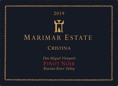 Marimar 2019 Cristina Don Miguel Vineyard Estate Pinot Noir Russian