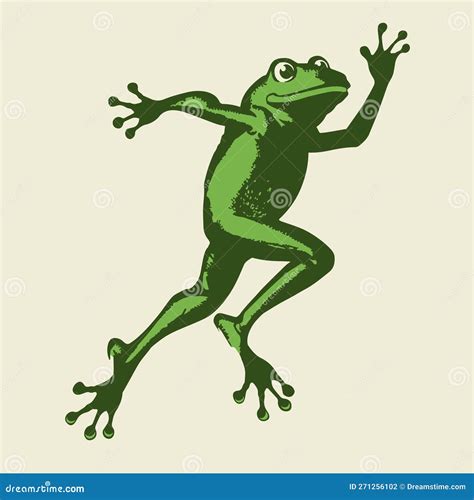 Jumping Frog Cartoon Vector | CartoonDealer.com #65068001