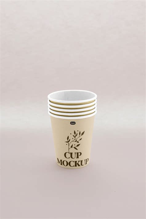 Paper Cups Stack Free Mockup — Free Mockup World