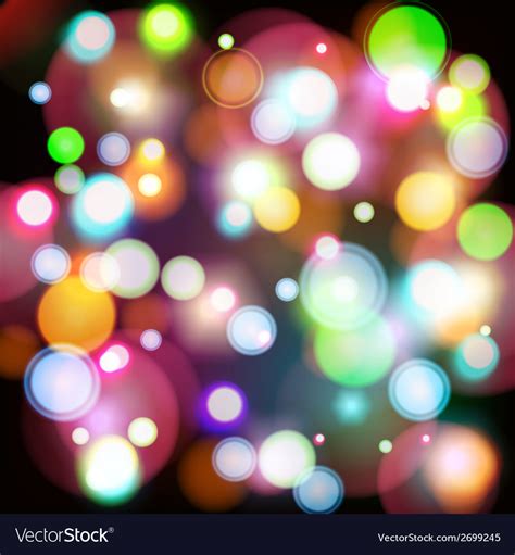 Abstract Background With Color Bokeh Lights Vector Image