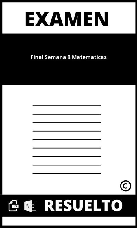 Examen Final Semana Matematicas Colombia