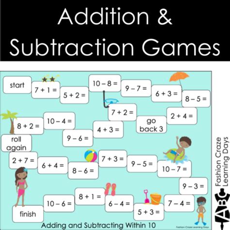 Addition and Subtraction Games - Made By Teachers