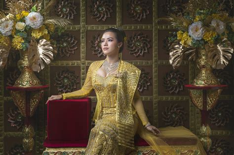 Burmese Traditional Wedding Dress Yangon Thu Michelle