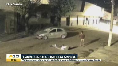 Bom Dia GO Motorista Capota Carro E Foge Abandonando Passageira