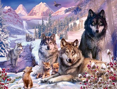 Wolves 2000 Pieces Ravensburger Puzzle Warehouse