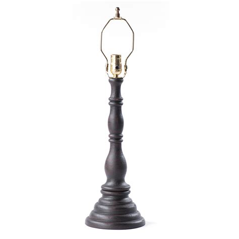 Irvin S Country Tinware Davenport Lamp Base In Black