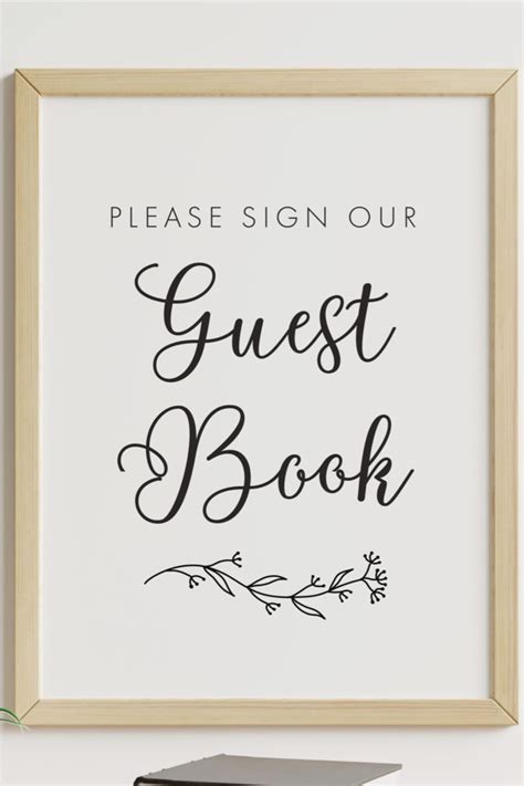 Please Sign Our Guestbook Free Printable Sign Guest Book Sign Guest