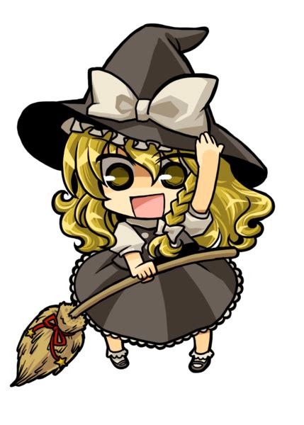 Safebooru Blonde Hair Braid Broom Chibi Hat Kirisame Marisa Socha