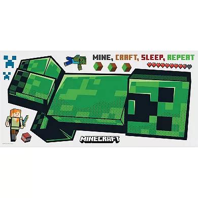 RoomMates Minecraft Creeper Wall Decals 12-piece Set