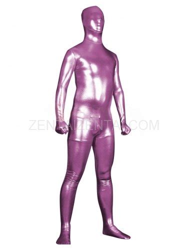 Red Pink Shiny Metallic Unisex Morph Zentai Suit