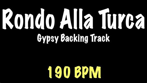 Rondo Alla Turca Etude Gypsy Jazz Backing Track 190 BPM Django