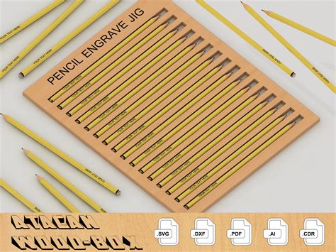 Pencil Jig For Laser Machines Laser Cut Svg Files Etsy Australia