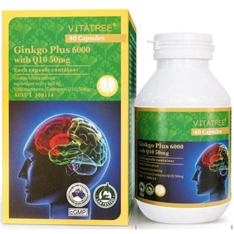 Vitatree Viên Uống Tăng Tuần Hoàn Não Ginkgo Plus 6000 With Q10 50mg 4