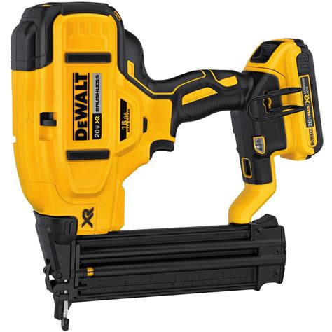 DEWALT 20 Volt Max Lithium Ion 18 Gauge Cordless Brad Nailer Kit