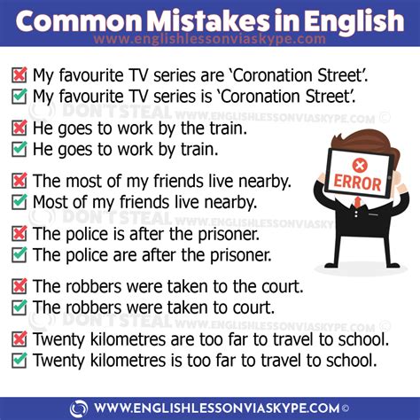 Common Mistakes In English