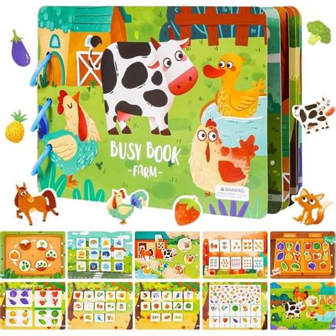 Montessori Quiet Book Busy Book Livre Occupé Éducatif Puzzle Sensoriel