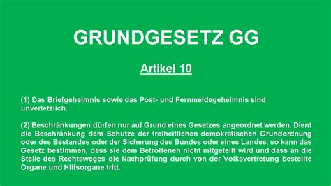 Artikel 10 Grundgesetz GG Sachkunde 34a YouTube