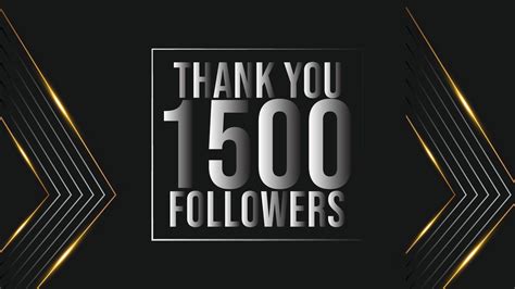 Thank You 1500 Followers Congratulation Template Banner Celebration