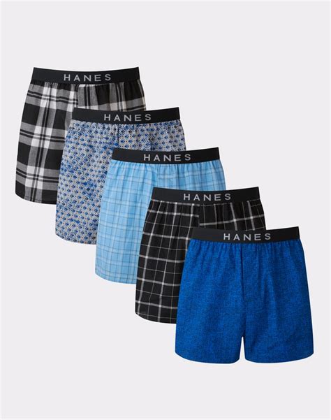 Hanes Ultimate Mens Boxer Underwear Moisture Wicking 5 Pack