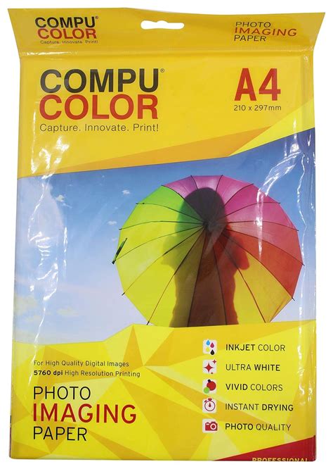 Compu Colour Photo Imaging Paper A Sheets Amazon In Office