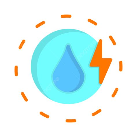 Icono Plano De Energ A Hidroel Ctrica Vector Png Agua Energ A