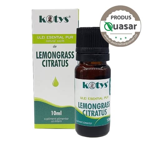 Ulei Esential Lemongrass Citratus Uz Intern Ml Kotys La Lei