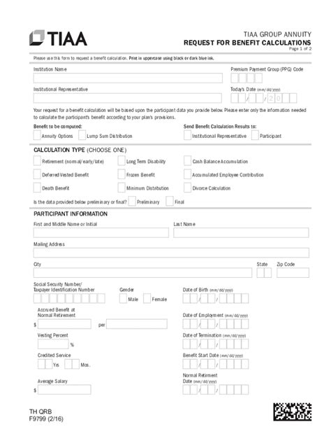 Fillable Online Tiaa Group Annuity Authorization To Make Deductions