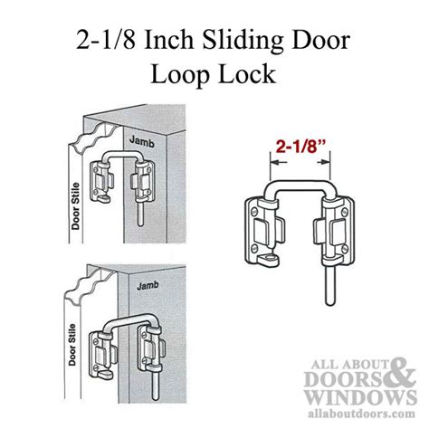 2-1/8 Inch Sliding Door Loop Lock - Nickel Plated