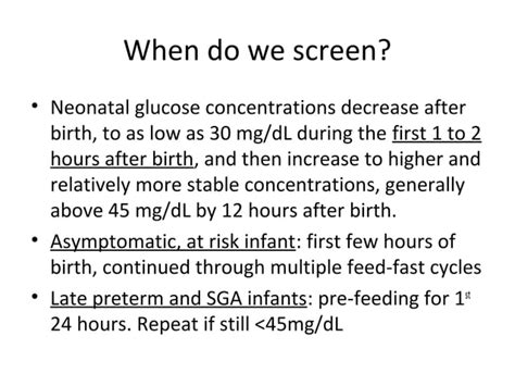 Neonatal Hypoglycemia Ppt